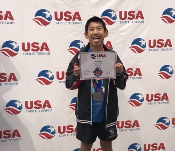 Nolan Yu USA table Tennis u1200 second place